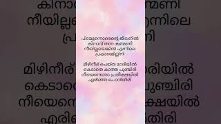 Aradhikee song lyrics shortsmalayalamtrendingambilimovie youtubeshorts shortvideo shortfeed [upl. by Neras]