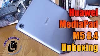 Huawei MediaPad M5 84 Android Tablet Unboxing [upl. by Omle828]