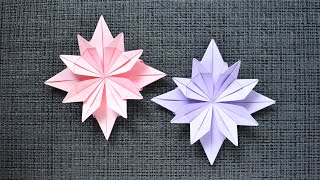 Brilliant Paper FLOWER Origami  Tutorial DIY by ColorMania [upl. by Akcire]