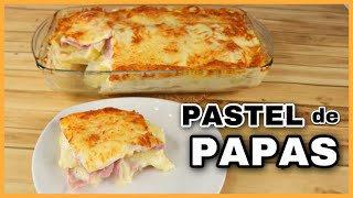 Pastel de Papas con Jamón y Queso  Muy Fácil de Hacer ¡TE SORPRENDERÁ NatyGloss Cocina [upl. by Fradin478]