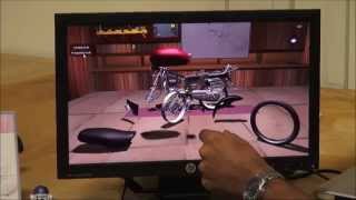 Interactive Motorcycle Assembly in Unity3D using the Leap motion sensor [upl. by Bocoj]