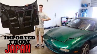 RX7 RE Amemiya AD9 Hood Install [upl. by Niak]