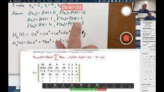 Hermite Polynomial Interpolation Example Solve System w 6 Equations and 6 Unknowns in Mathematica [upl. by Korenblat]