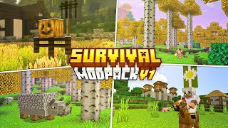 This is the MOST Perfect Survival Modpack for MCPE 121 [upl. by Artima]