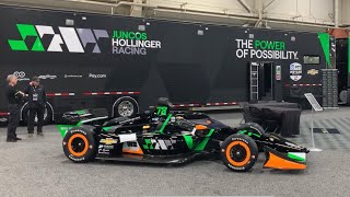 Juncos Hollinger Racing Indycar team at the Pennsylvania Auto Show [upl. by Tallie579]