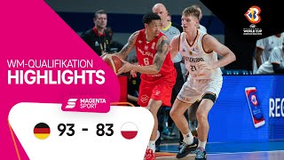 Deutschland  Polen  Highlights Qualifikation FIBA WM 2023 [upl. by Lissak]