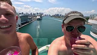 Icon of the Seas Hideaway Pool Daybed on Embarkation Day [upl. by Camp]