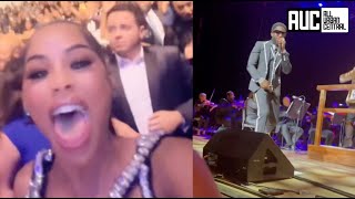 Keyshia Kaoir Climbs On Stage For Her Husband Gucci Mane And Drops It Low At Suit amp Tie Concert [upl. by Aisylla]