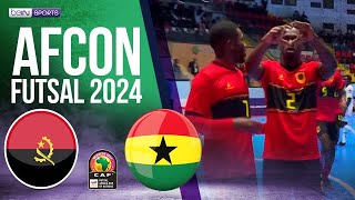 Angola vs Ghana  FUTSAL AFCON 2024 HIGHLIGHTS 04152024  beIN SPORTS USA [upl. by Nirihs365]