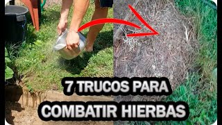 👉7 Formas RAPIDAS y EFICACES De Acabar Con MALAS HIERBAS En El Huerto O Jardín [upl. by Aibos]