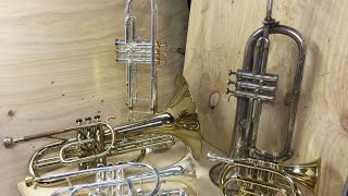 Trumpet Cornet Flugelhorn Mellophone Comparison [upl. by Oecam460]