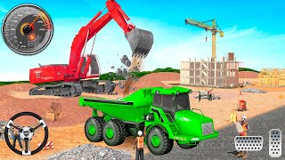 محاكاة شاحنة البناء  اعمال بناء محاكاة ثقيل شاحنة سائق  JCB Road Construction Game Sim 42 [upl. by Olsewski531]