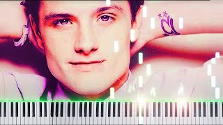 Whistle  Piano Tutorial Josh Hutcherson Meme Sheets  MIDI [upl. by Kattie]