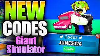 Giant Simulator CODES  ROBLOX 2024 [upl. by Suqram]