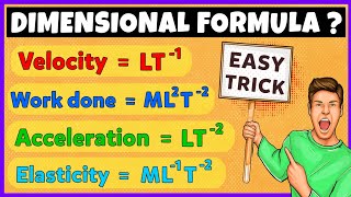 How to Find Dimensional Formula  Dimensional Formula Trick [upl. by Sterner]