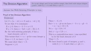 Abstract Algebra 1 The Division Algorithm [upl. by Terej]