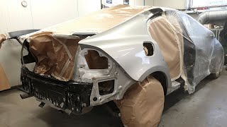 Car body repair  Prepare technique for primer  Autobody transformation  Sanding putty  Evercoat [upl. by Analli]