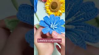 How to crochet a beautiful lewisia cotyledon [upl. by Nelyt]