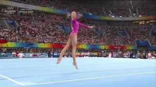 Nastia Liukin Floor AA HD 2008 Beijing Olympics [upl. by Ebag17]