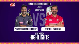 Chattogram Challengers vs Fortune Barishal  Highlights  11th Match  Season 10  BPL 2024 [upl. by Rica]