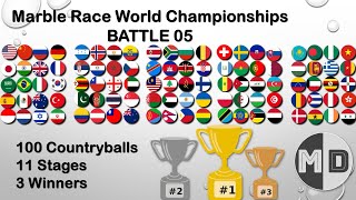 Marble Race of 100 Countryballs  Marble Race World Championship Season 5 [upl. by Platt657]