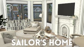 SAILORS HOME ON THE WATERFRONT  Sims 4  CC SPEED BUILD [upl. by Morley]