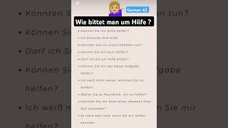 German Wie bittet man um Hilfe• Können Sie mir bitte helfen• Ich brauche Ihre Hilfeshortsdeutsch [upl. by Newhall]