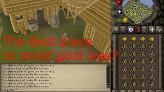 Runescape 2007 The Best place to smelt gold ores [upl. by Jakob]