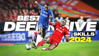 Best Defensive Skills amp Tackles in Football 2024 [upl. by Bartolemo]