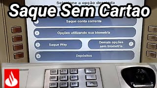 Como Retirar dinheiro caixa eletrônico  Sem cartão  Banco Santander [upl. by Bearnard759]