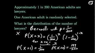 Introduction to the Bernoulli Distribution [upl. by Anelac]