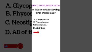 NExT FMGE INICET NEETPG MCQs and PYQs pharmacology inicet fmge neetpg medicosQ [upl. by Cherish182]