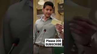 is the real CM  Bharat movie Hindi clipshorts maheshbabu [upl. by Issim]