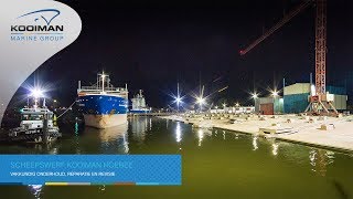 Scheepswerf Kooiman Hoebee timelapse droogleggen coaster Emuna [upl. by Ahsikrats]