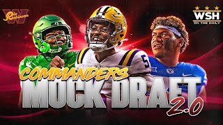 Washington Commanders MOCK DRAFT 20  NFL COMBINE WEEK EDITION nfl nfldraft [upl. by Truk]