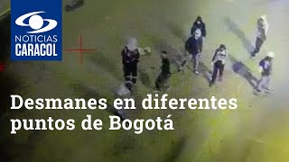 Desmanes en diferentes puntos de Bogotá en el primer aniversario del 9S [upl. by Crary508]