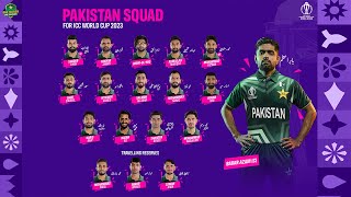 Pakistans Squad for the ICC Mens Cricket World Cup 2023 🇵🇰🌟 [upl. by Atiuqet772]