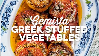 Gemista γεμιστά – Greek Stuffed Tomatoes and Peppers [upl. by Eatnom]