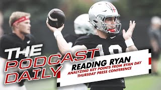 TPD Analyzing key comments from Ryan Day press conference as Ohio State hits first scrimmage [upl. by Ahsinauj448]