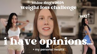 CHLOE TINGS 2024 Weight Loss Challenge my review results and HOT TAKES I have critiques lol [upl. by Arikaahs]