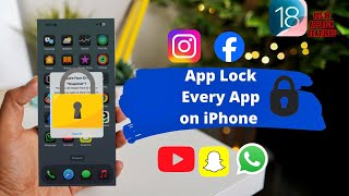 How to Lock Apps on Iphone 🔥  Appslock in Iphone 🔒 [upl. by Vernier]