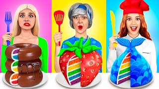 Me vs Grandma Cooking Challenge  Cake Decorating Funny Hacks by YUMMY JELLY [upl. by Assadah]