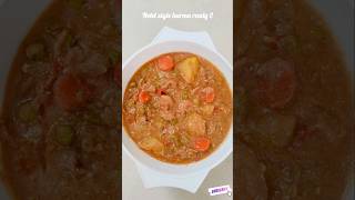 Quick amp easy veg kurma recipe  Andhra hotel style  Good for rice dosa amp puri kurma food shorts [upl. by Appledorf352]