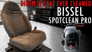 BISSELL SPOTCLEAN PRO THE DIRTIEST SEAT I HAVE EVER CLEANED [upl. by Yttisahc750]