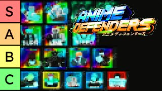 ANIME DEFENDERS NEW PLAYER  STORY UNIT TIER LIST ROBLOX Best Units Ranked To Worse [upl. by Aneeroc]