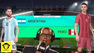 ARGENTINA vs PERU COMENTARIOS DANIEL PEREDO PES2018  Mokitolink [upl. by Huda]