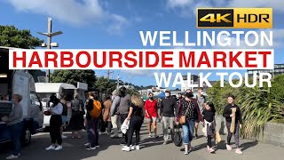 Wellington Harbourside Market Walking Tour New Zealand 4K HDR [upl. by Andrus]