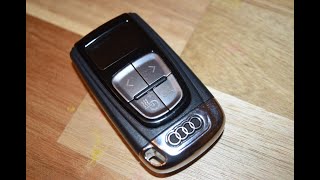 Audi A6 A7 4G 4H Remote Heater Start key fob battery replacement  EASY DIY [upl. by Placia]