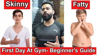 Beginners Guide  First Day In Gym  workout Diet Supplement For Fresh Beginners For Muscle Gain [upl. by Anigue]