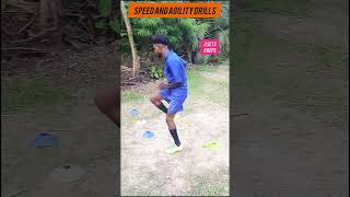 Speed and agility drills in football⚽ shorts [upl. by Helbonnah]